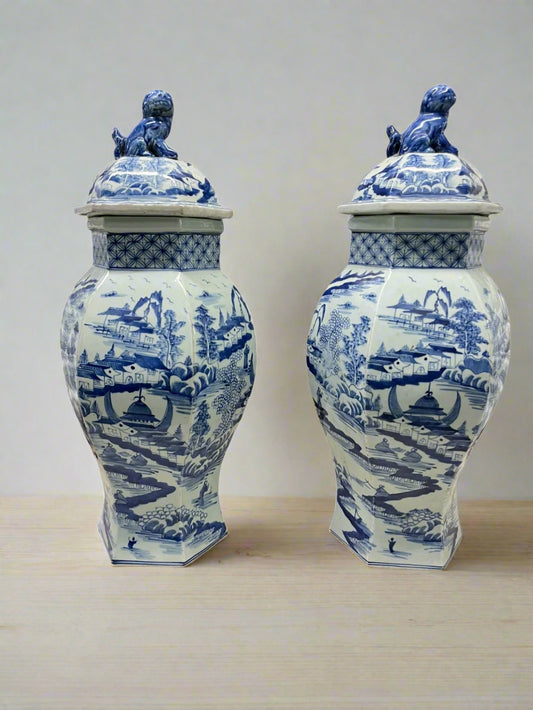 Ginger Jars with Ming Dogs