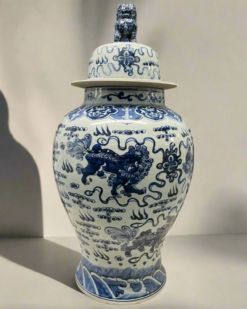 Large Ginger Jar with Ming Dog