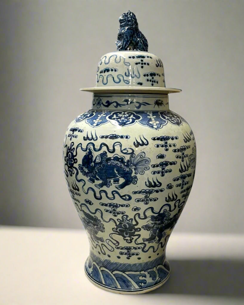 Large Ginger Jar with Ming Dog