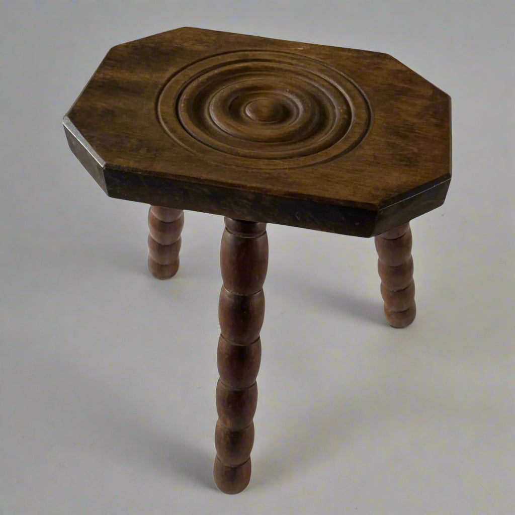 French Milking Stool from Brittany