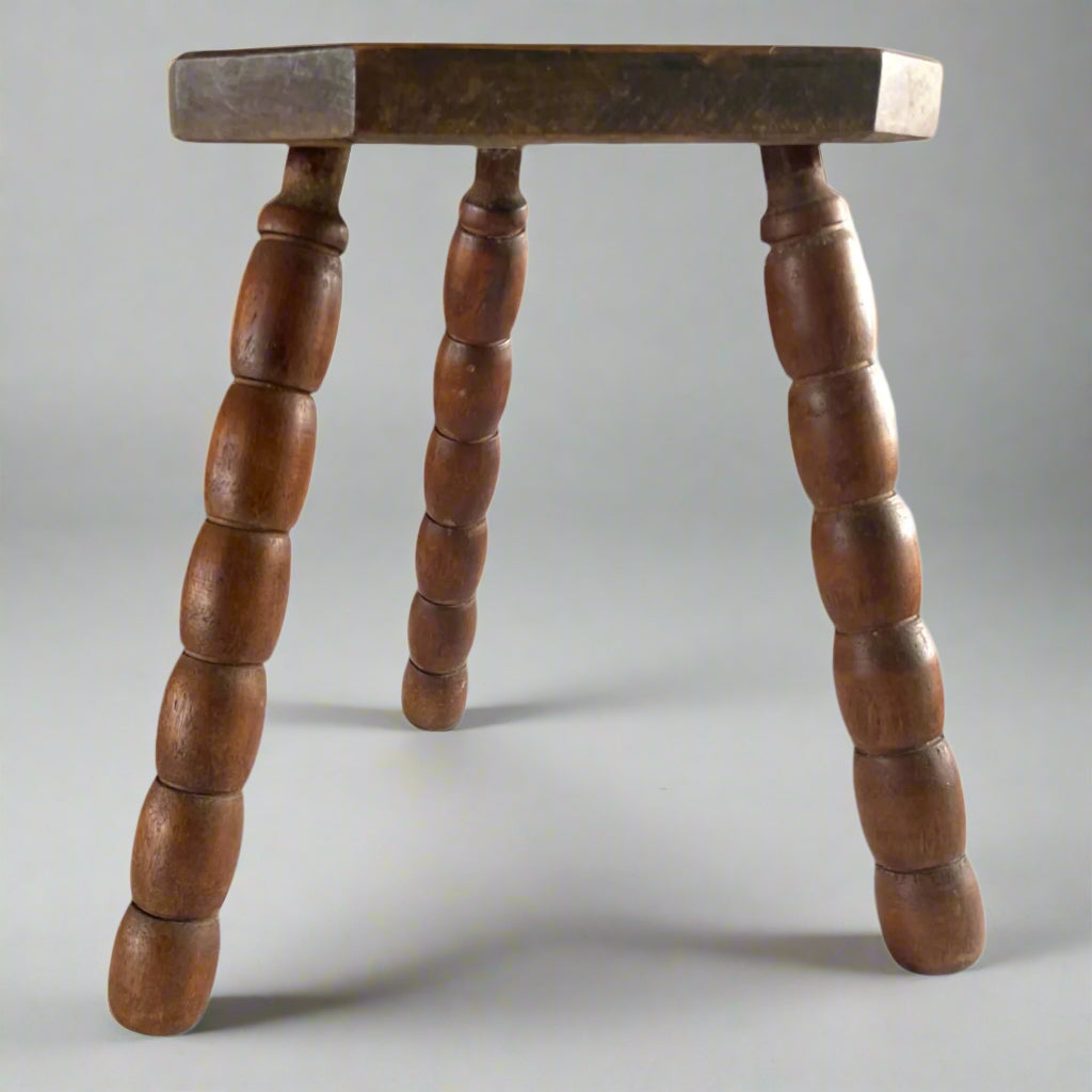 French Milking Stool from Brittany