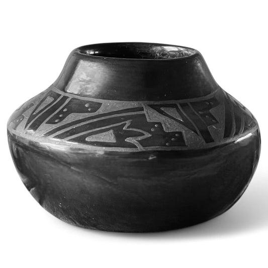 Santa Clara Black-on-Blackware Jug by Celestina Naranjo